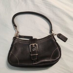 Authentic Black Leather Coach Purse