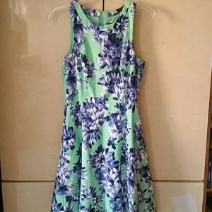 J. Crew Blue and Green Floral Dress