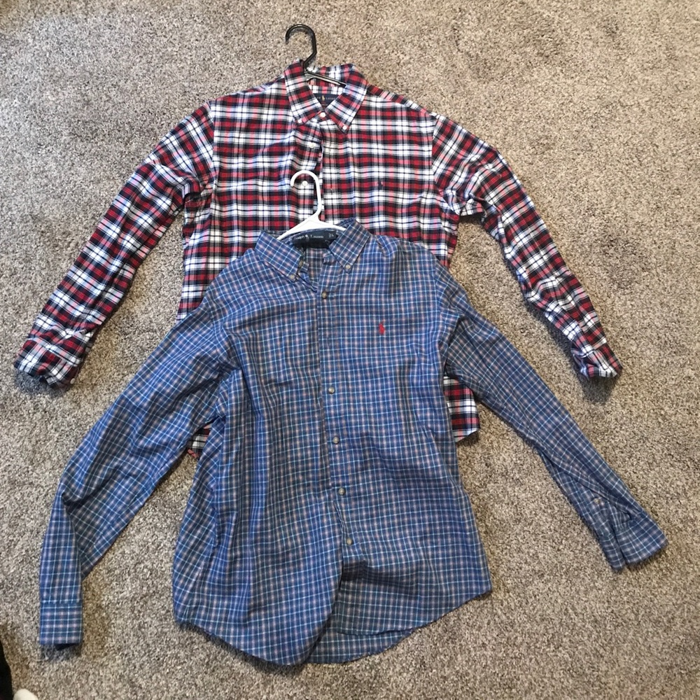 Lot of 2 Ralph Lauren button up shirts size Large
