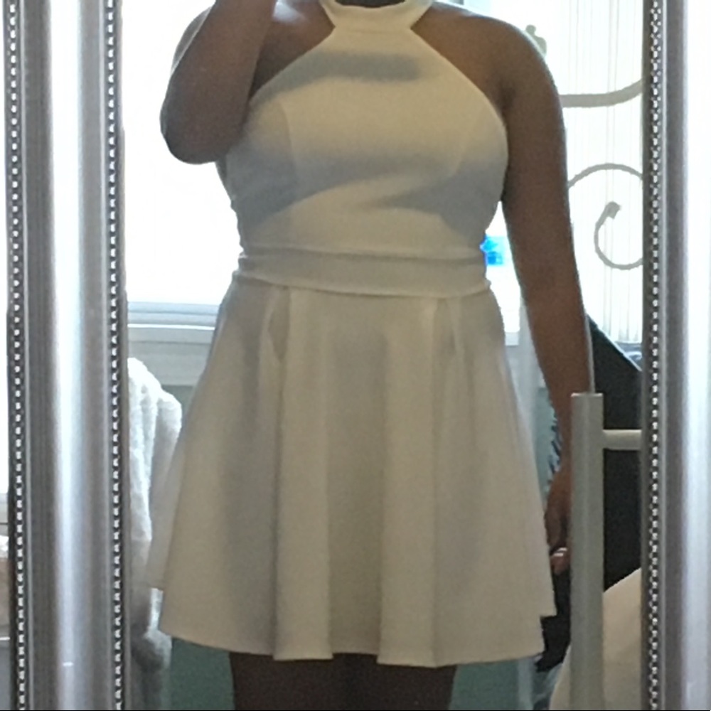 White Criss Cross Back Dress