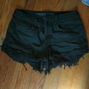 Black Jean shorts