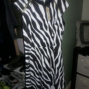 nwt mk zebra print dress