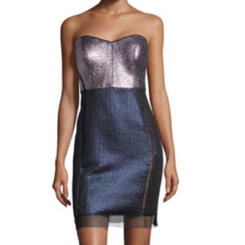 NBW!! Phoebe Couture Metallic Jacquard Dress