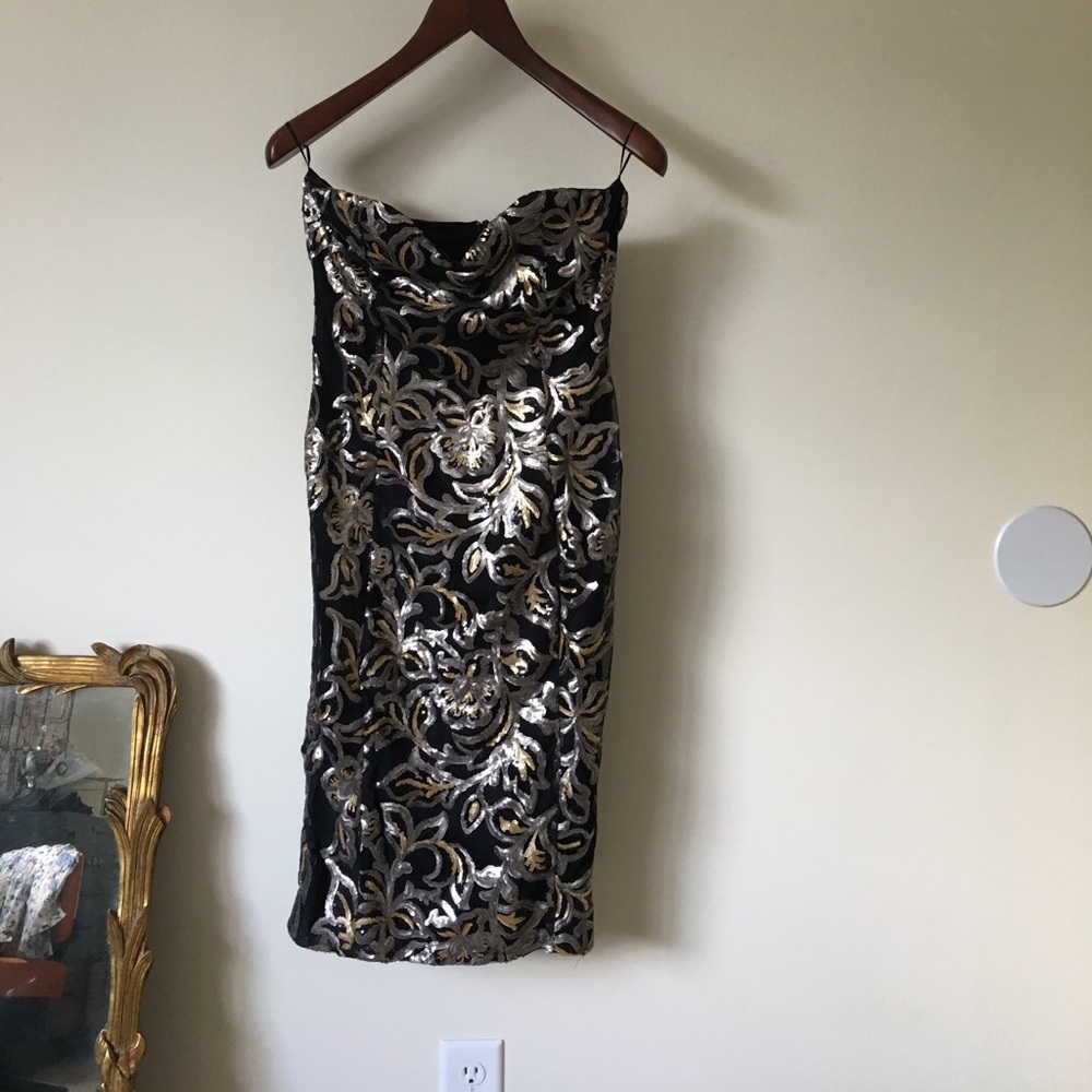 Akira sequin tube top midi dress