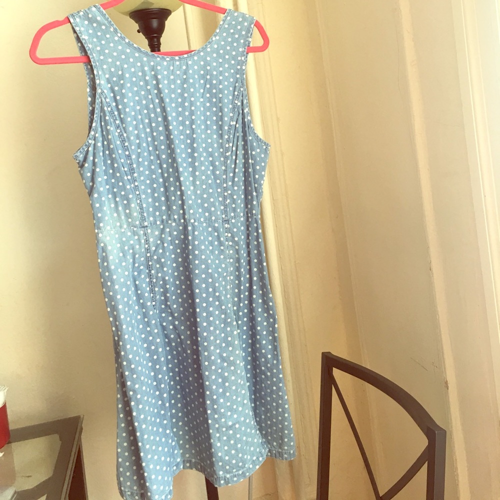 Dotted Chambray Dress