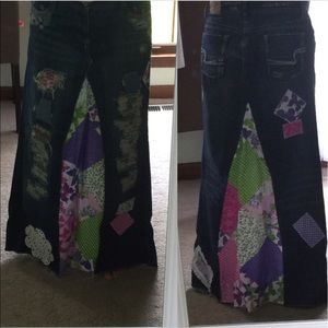 Patchwork Jean Skirt