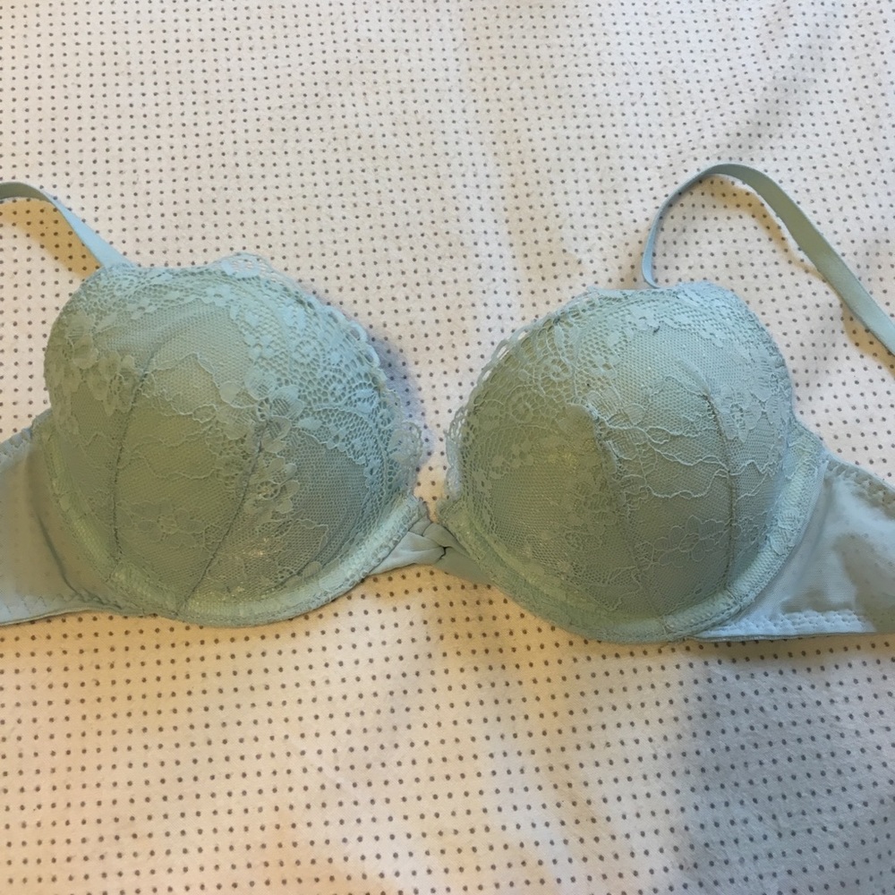 Blue Victoria's Secret Lace Bra