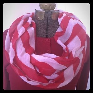 Red & White (4th of July) Chevron Infinity Scarf