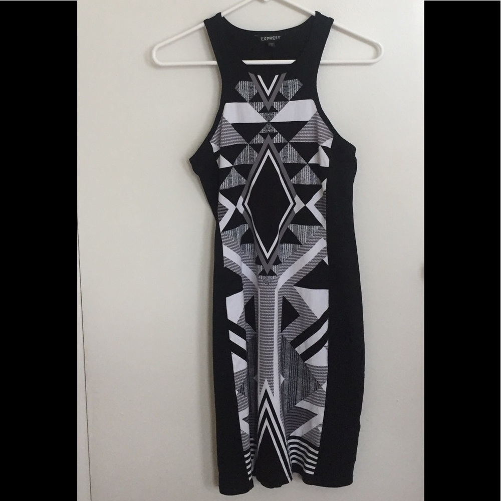 Express Black and white dress