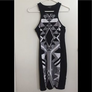 Express Black and white dress
