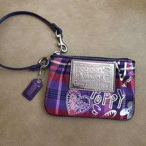 Coach Poppy Purple Wristlet / Wallet