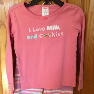 Gymboree milk and cookies pj set 4T