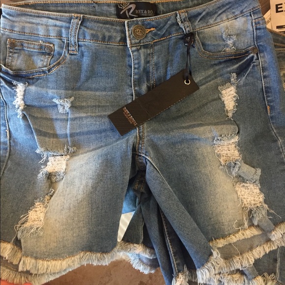M-XL Distressed jean shorts - Picture 3 of 8