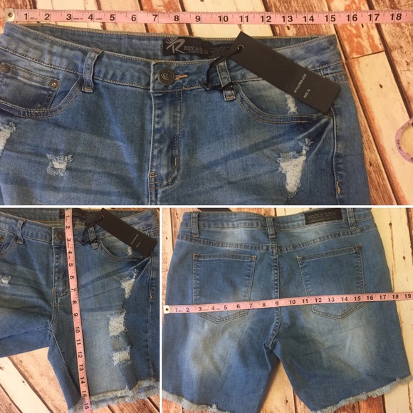 M-XL Distressed jean shorts - Picture 6 of 8