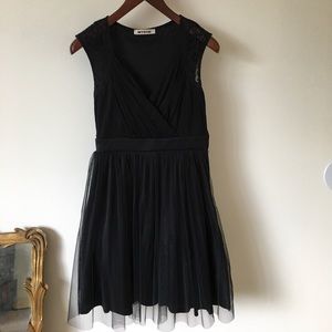 Modcloth black tulle cocktail dress