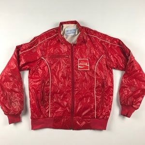 Coca Cola | Jackets & Coats | Vintage 8s Coca Cola Satin Bomber Jacket ...