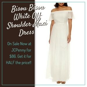 Bisou Bisou White Off-Shoulder Maxi Dress