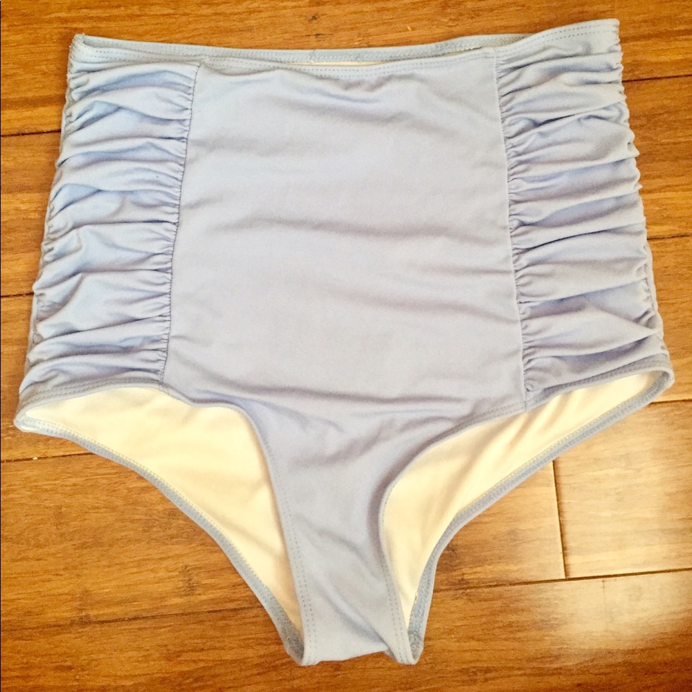 Kortni Jeane Periwinkle High Waisted Swim Bottoms