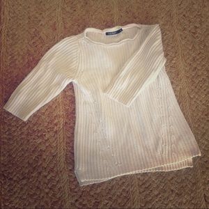 Ralph Lauren cable knit 3/4 length sleeve sweater