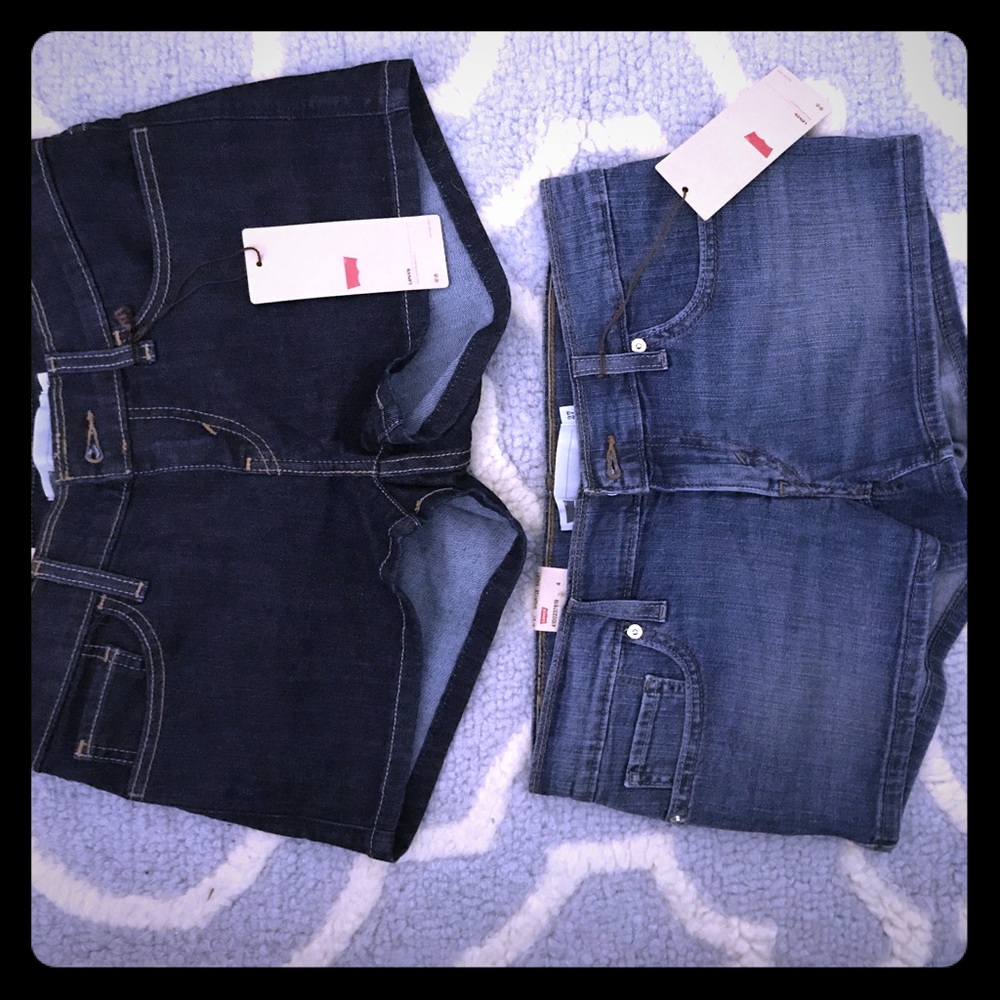 Two Levi Jean shorts size 5-27