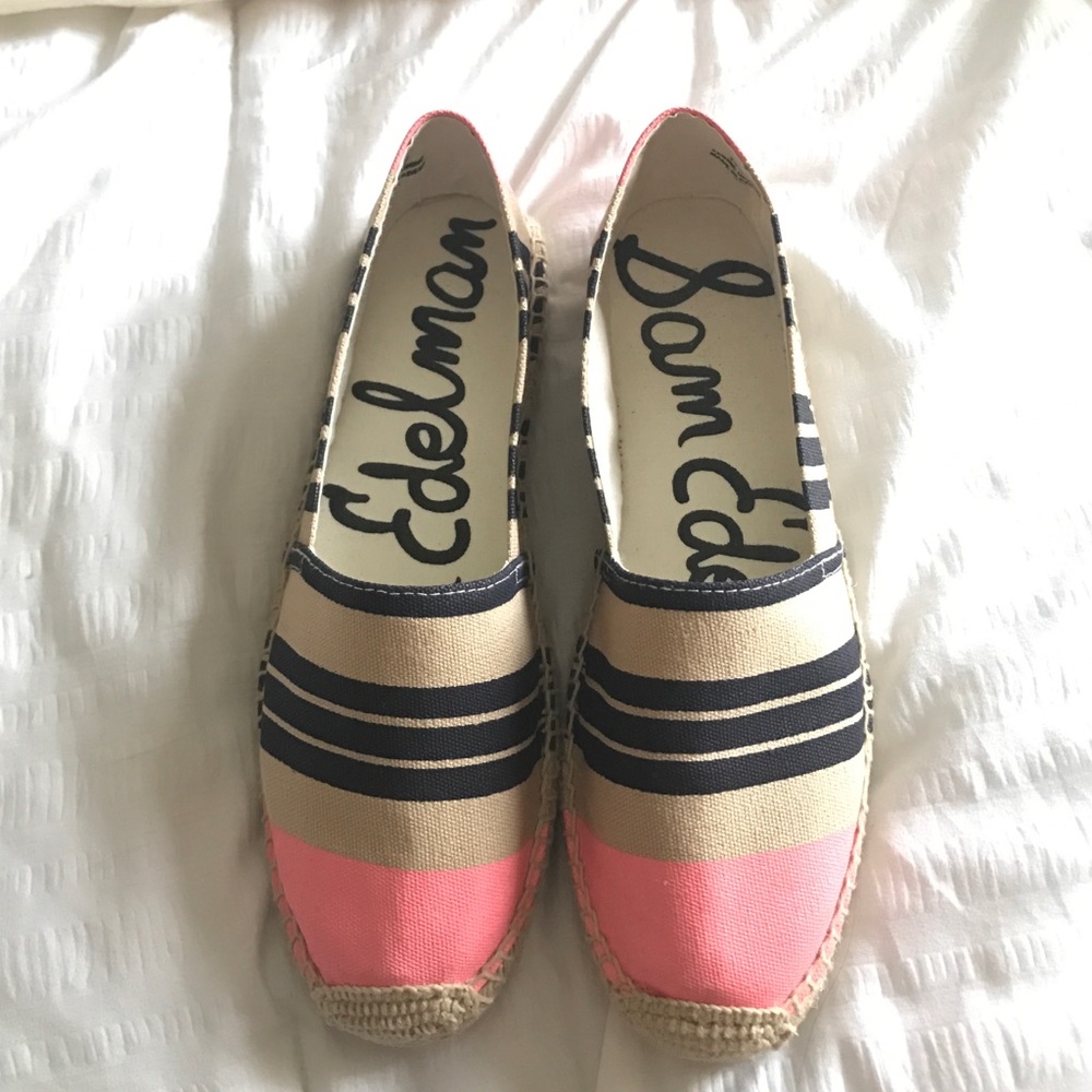 Sam Edelman Verona Espadrilles in Navy/Pink Stripe