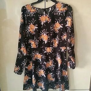Free People  floral long sleeve dress