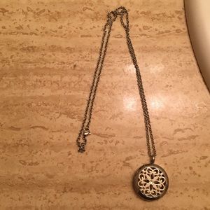 Locket necklace with scent beads