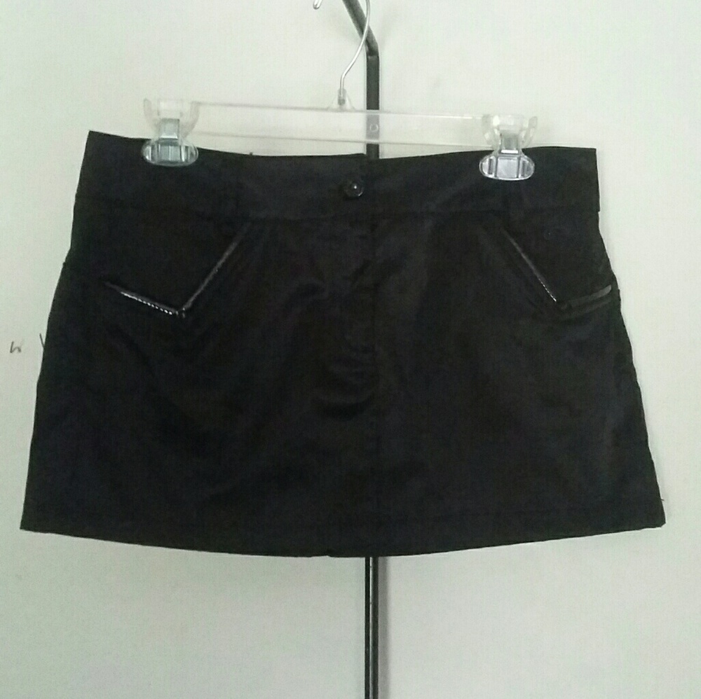 Topshop Moto PVC Shiny Weave Skirt From London