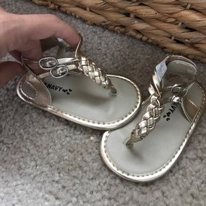 Gold baby sandals
