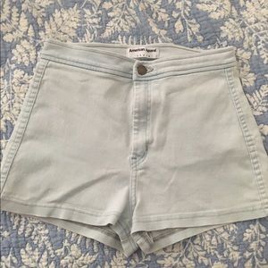 High Waisted American Apparel Easy Jean Shorts