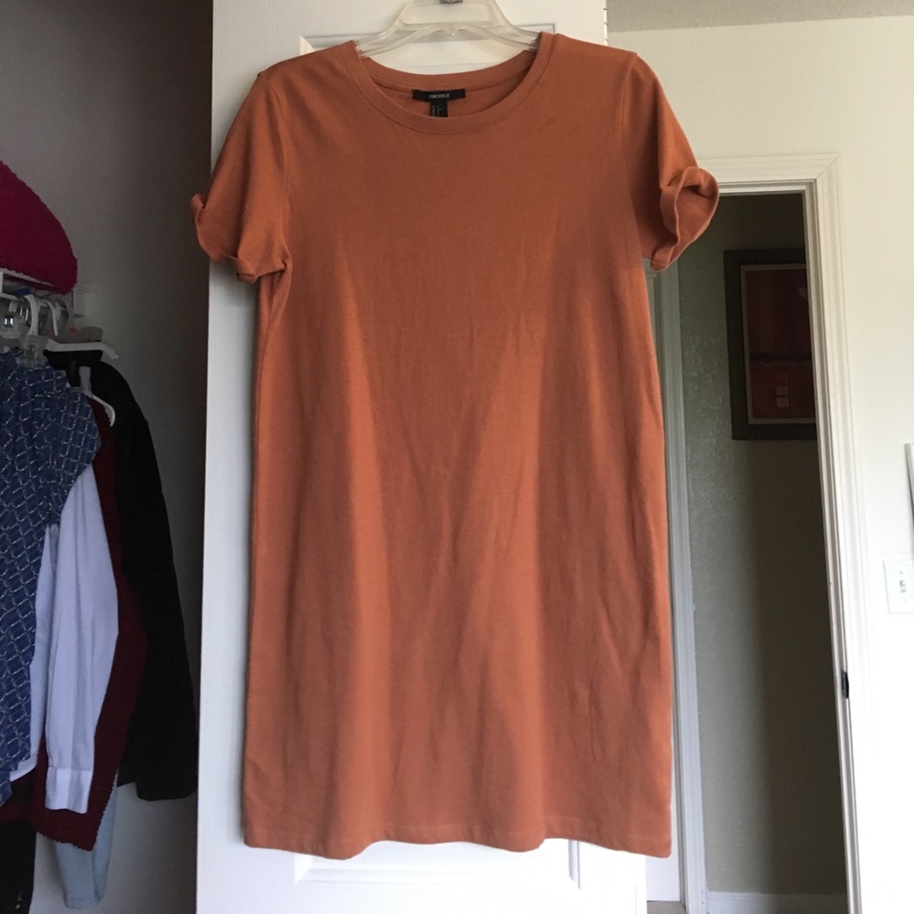 Burnt Orange T Shirt Dress