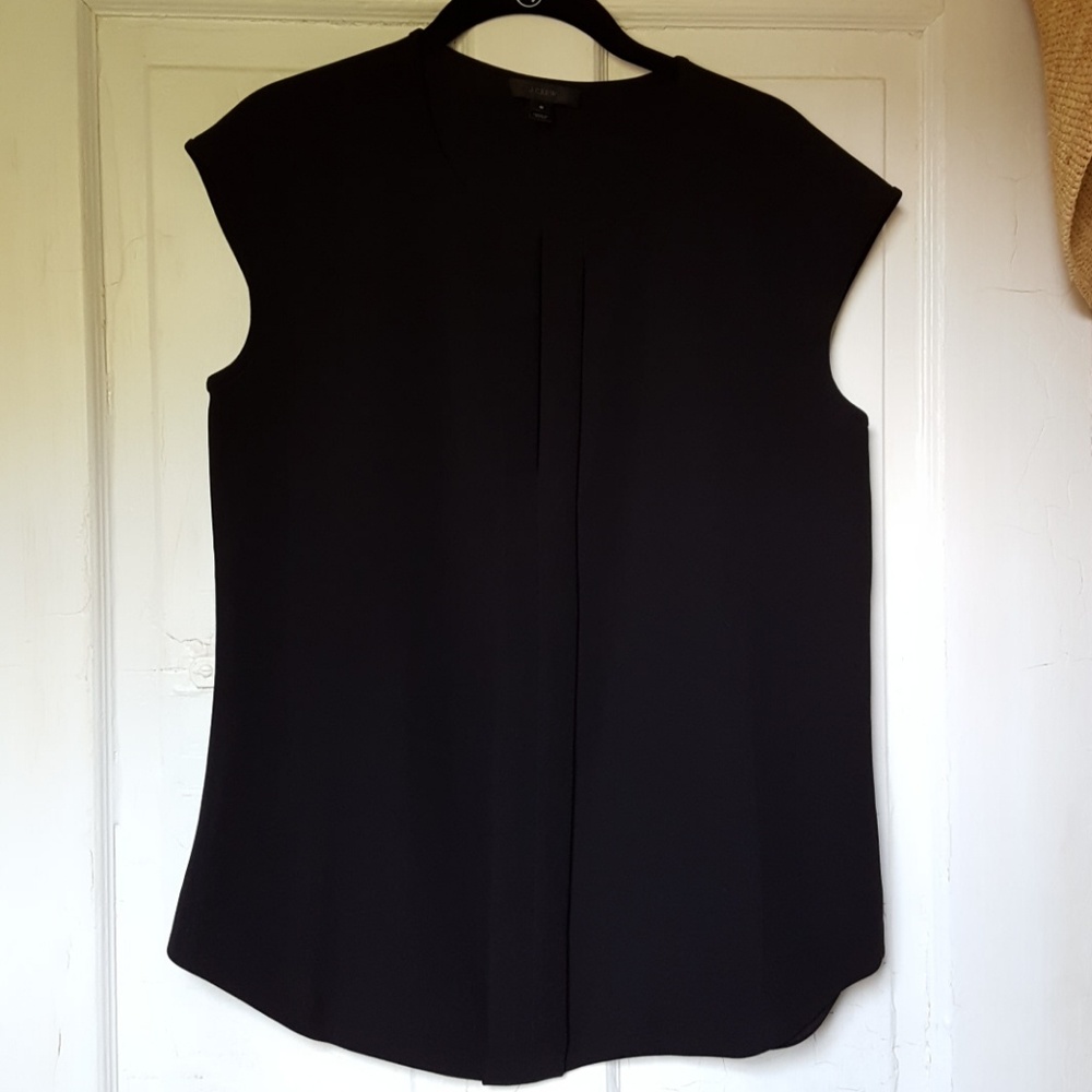 J. Crew black sleeveless blouse