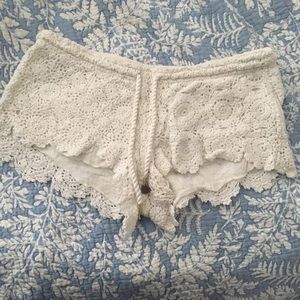 Billabong Cream Crotchet Shorts