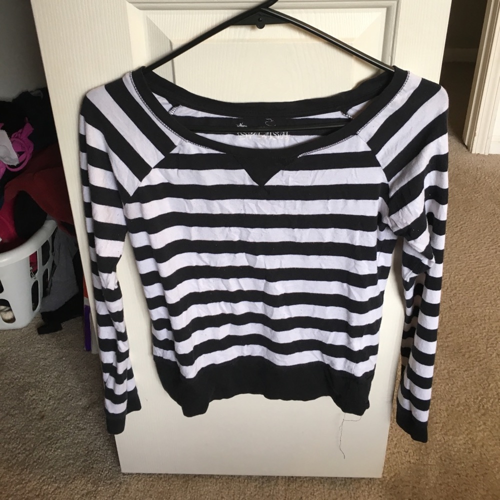 Black and White Striped Shirt