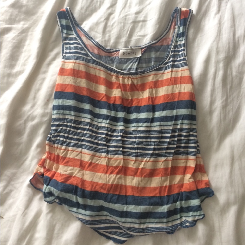 Multicolor stripped tank top