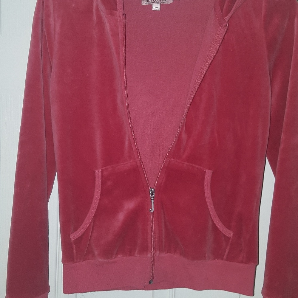 Juicy Couture Girls Coral Hoodie w/Scottie dog