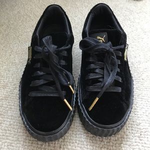 VELVET BLACK FENTY PUMA CREEPERS BY RIHANNA