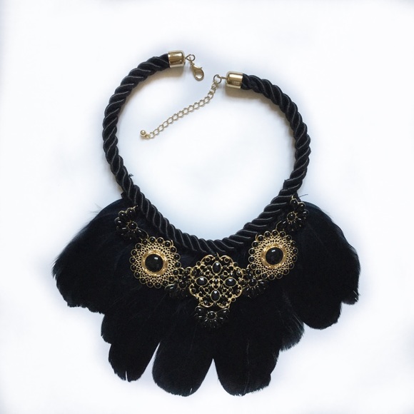Jewelry - Feather statement necklace