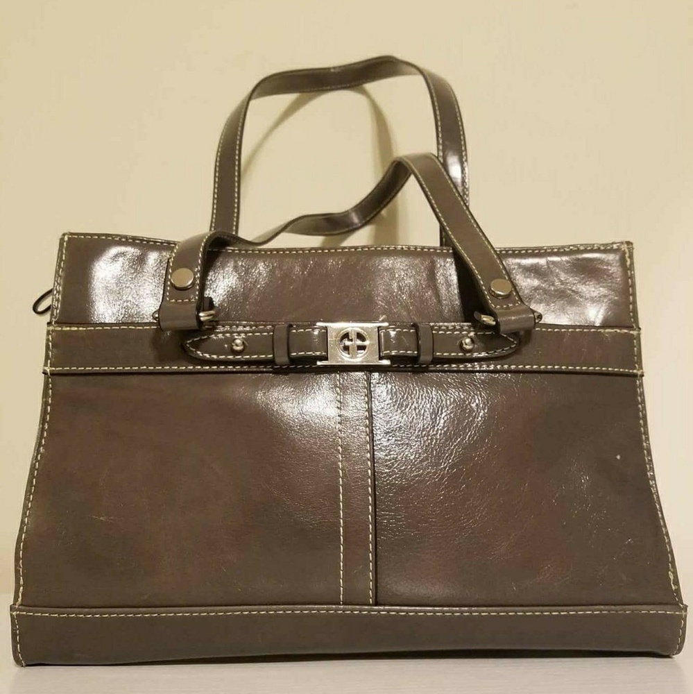 Pewter Satchel Bag