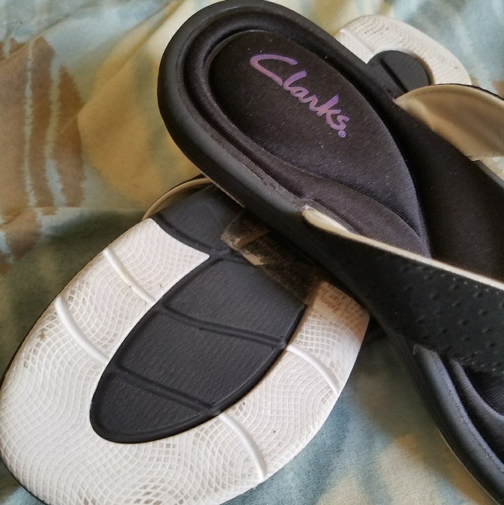 Black Clarks sandals