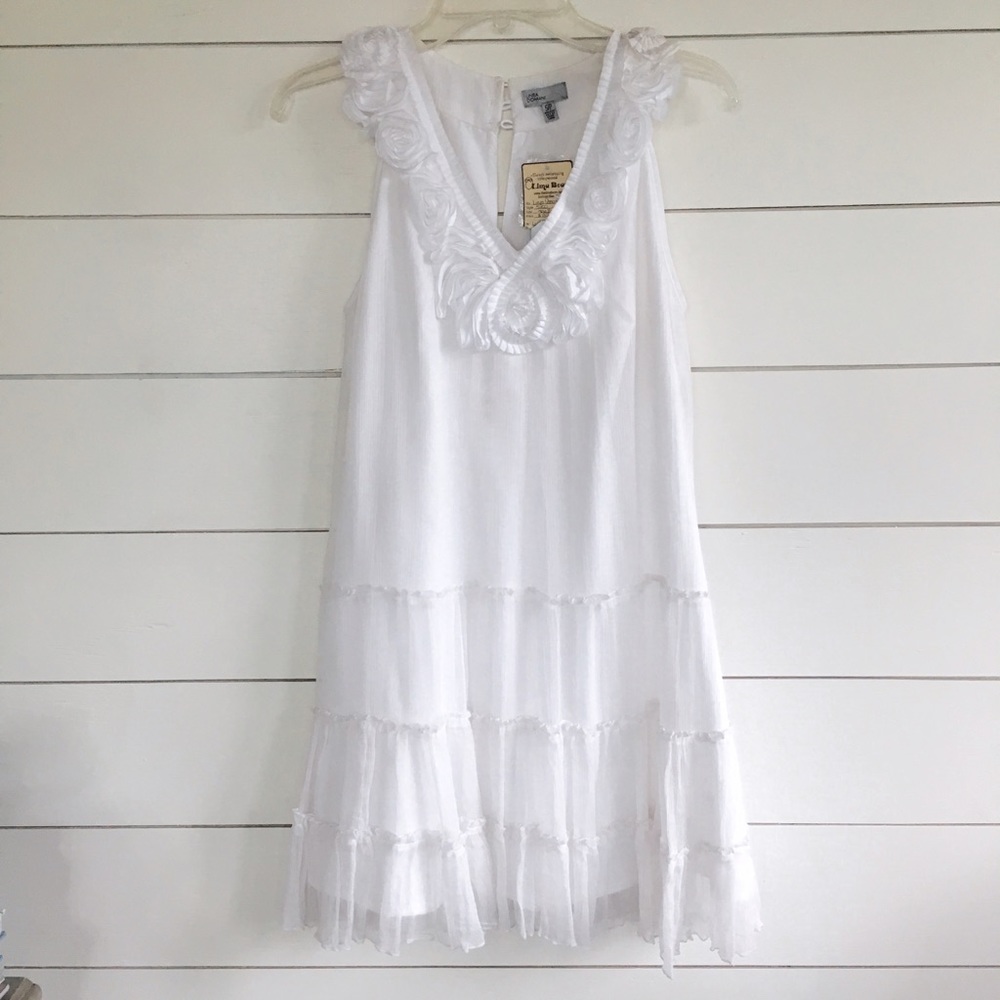 Gorgeous White Summer Silk Dress