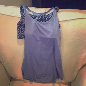 Lulu workout top with built in sports bra