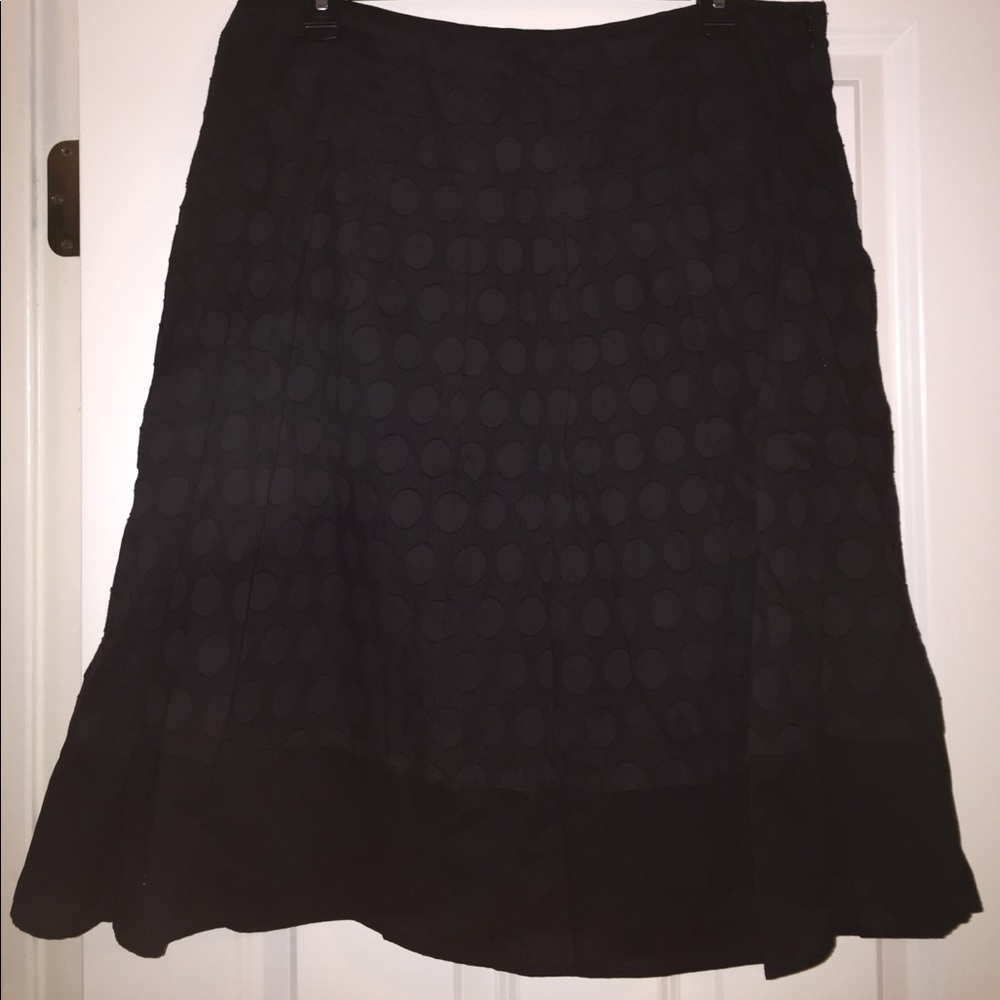 Black polka dot skirt