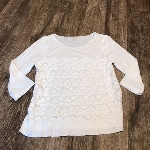 J. Crew Floral Lace Shirt