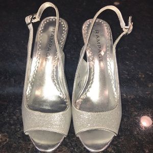 Silver Rampage Heels