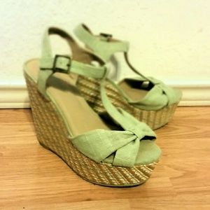 Mint Green Summer Wedges