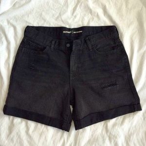 Old Navy Boyfriend Black Shorts