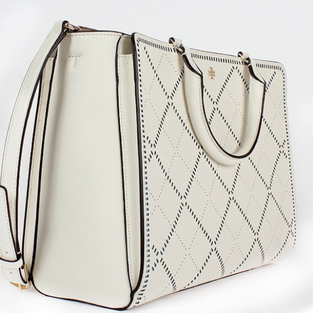 Tory Burch Robinson Crosshatch Zip Tote - Picture 3 of 8