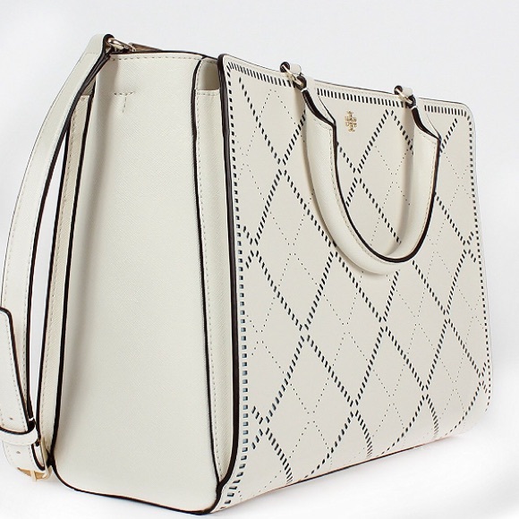 Tory Burch Robinson Crosshatch Zip Tote - Picture 3 of 8