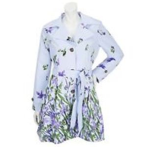 Dennis Basso Floral Trench